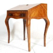 WALNUT AND MARQUETRY BONHEUR DE JOUR BUREAU