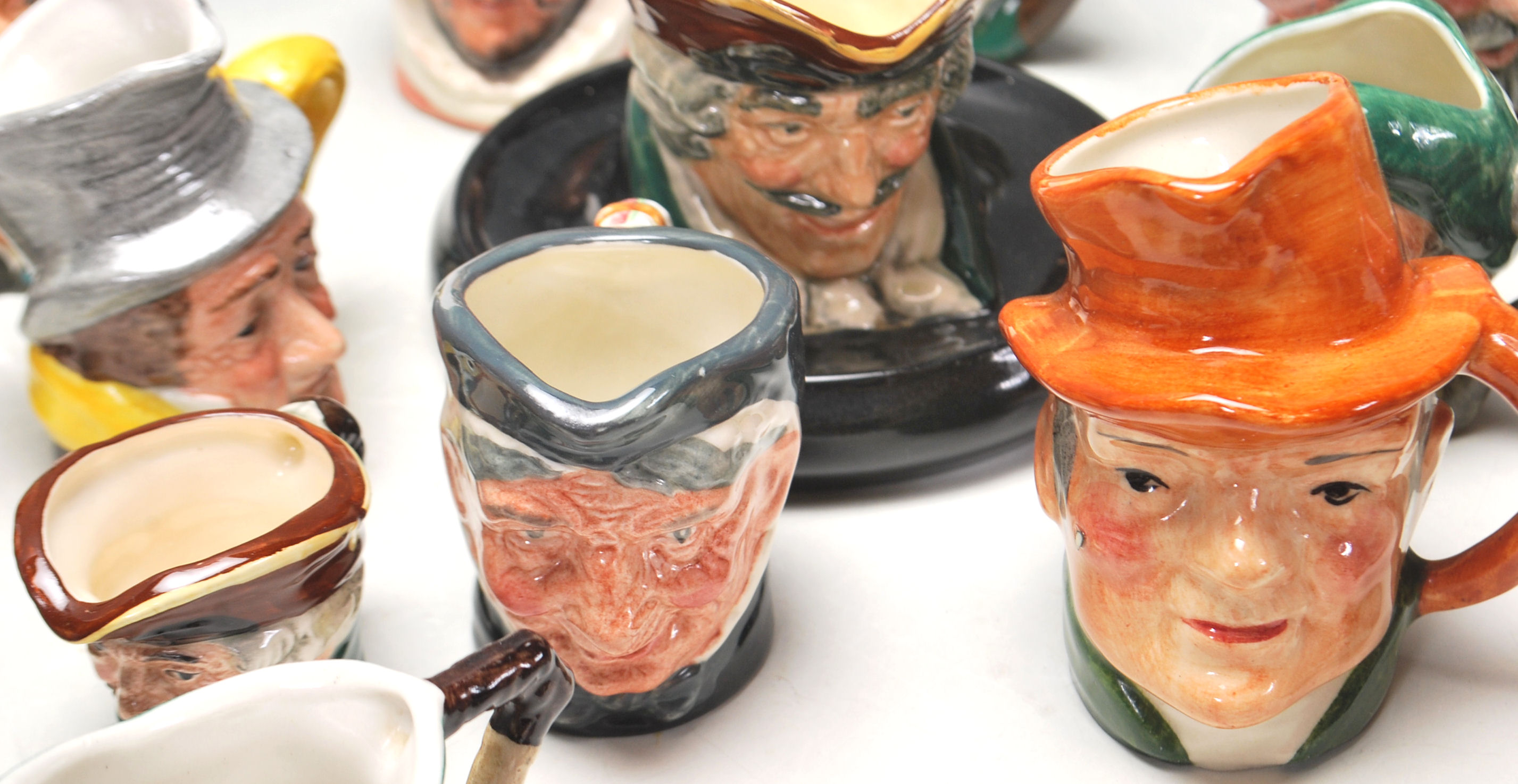 A LARGE COLLECTION OF ROYAL DOULTON MINATURE TOBY JUBS IN MANY CHARACTERS. - Image 8 of 12