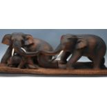 LARGE AFRICAN TRIBAL CARVED ELEPHANT SCULPTURE