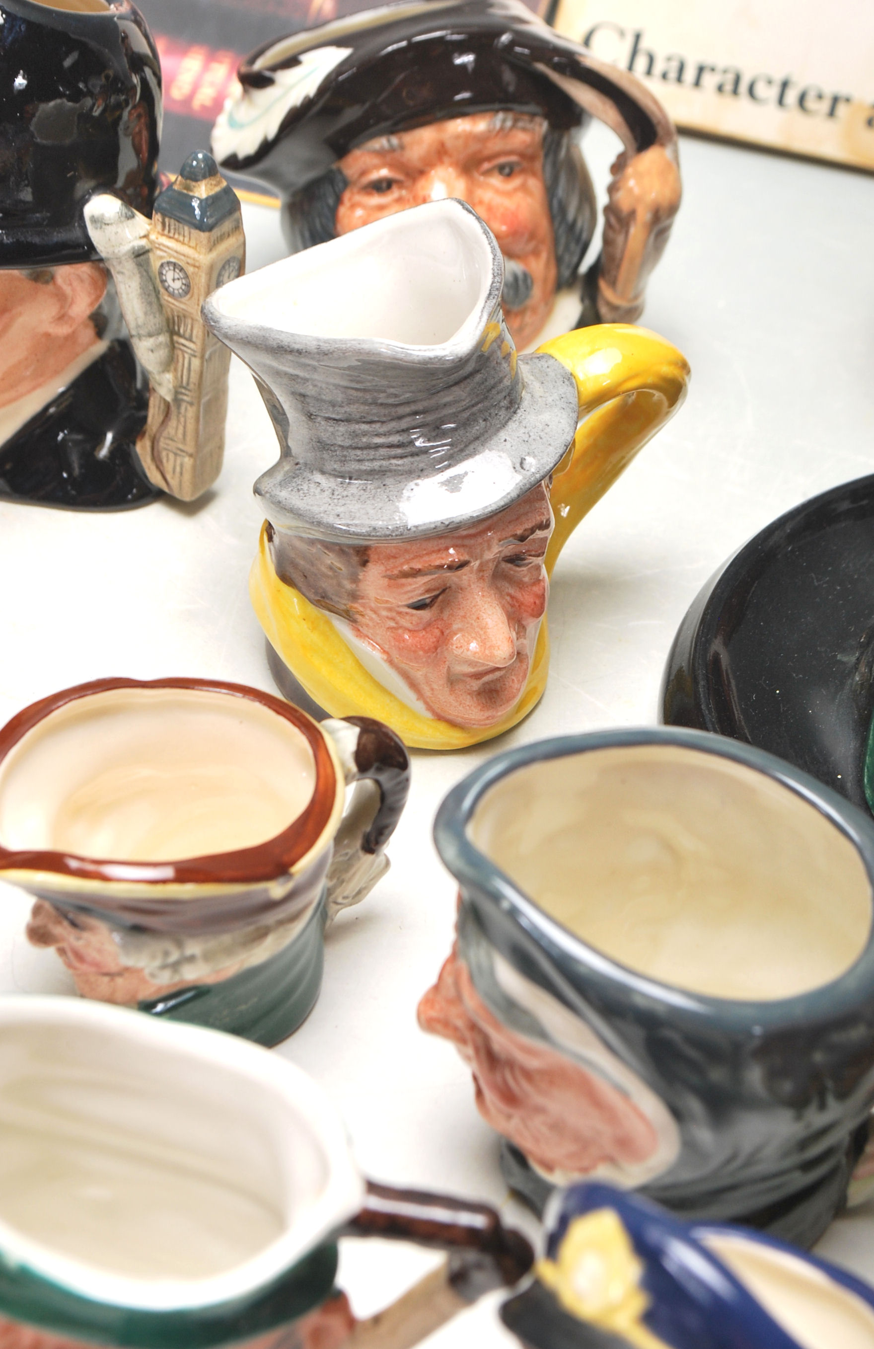 A LARGE COLLECTION OF ROYAL DOULTON MINATURE TOBY JUBS IN MANY CHARACTERS. - Image 7 of 12