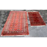 PERSIAN BOKHARA RUG AND ISLAMIC PRAYER RUG MAT