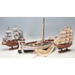 COLLECTION OF SCRATCH BUILT MODEL SAILING SHIPS / VESSELS
