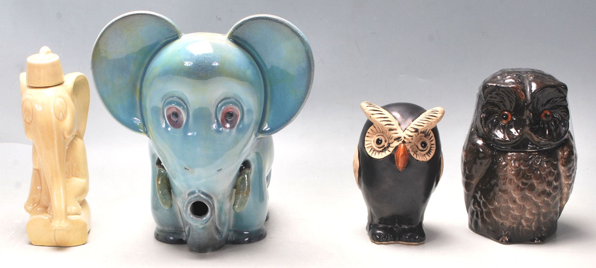 STUDIO POTTERY FIGURINES AND TOBACCO JARS