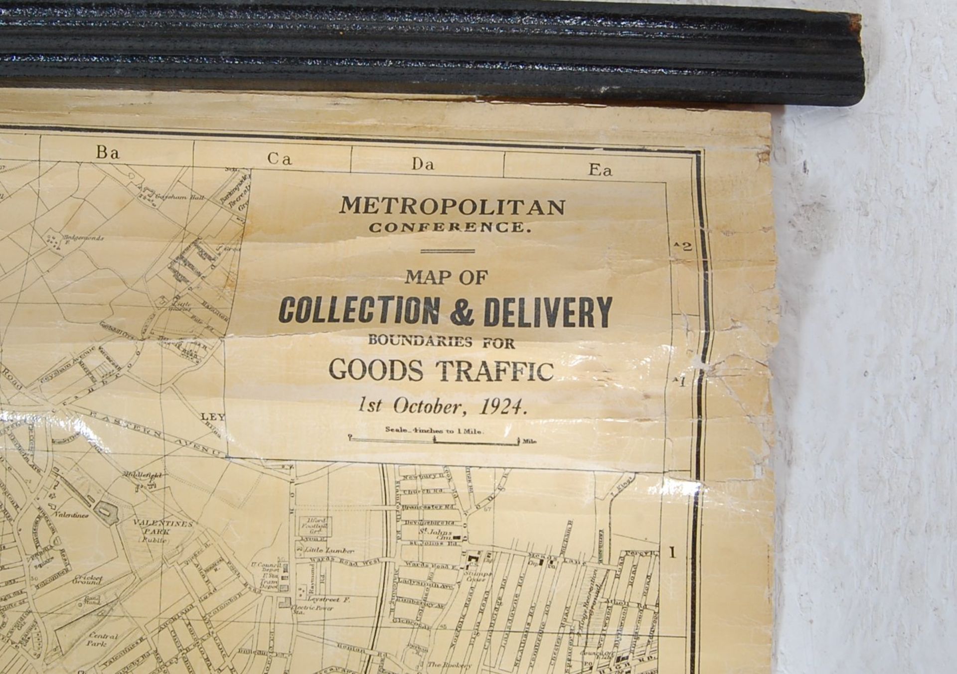 LARGE RAILWAY BOUNDARY MAP OF METROPOLITAN LONDON - Bild 2 aus 2