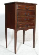 EDWARDIAN MAHOGANY INLAID MUSIC PEDESTAL CABINET