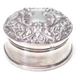 SILVER HALLMARKED BIRMINGHAM 1967 JEWELLERY BOX BY W I BROADWAY & CO