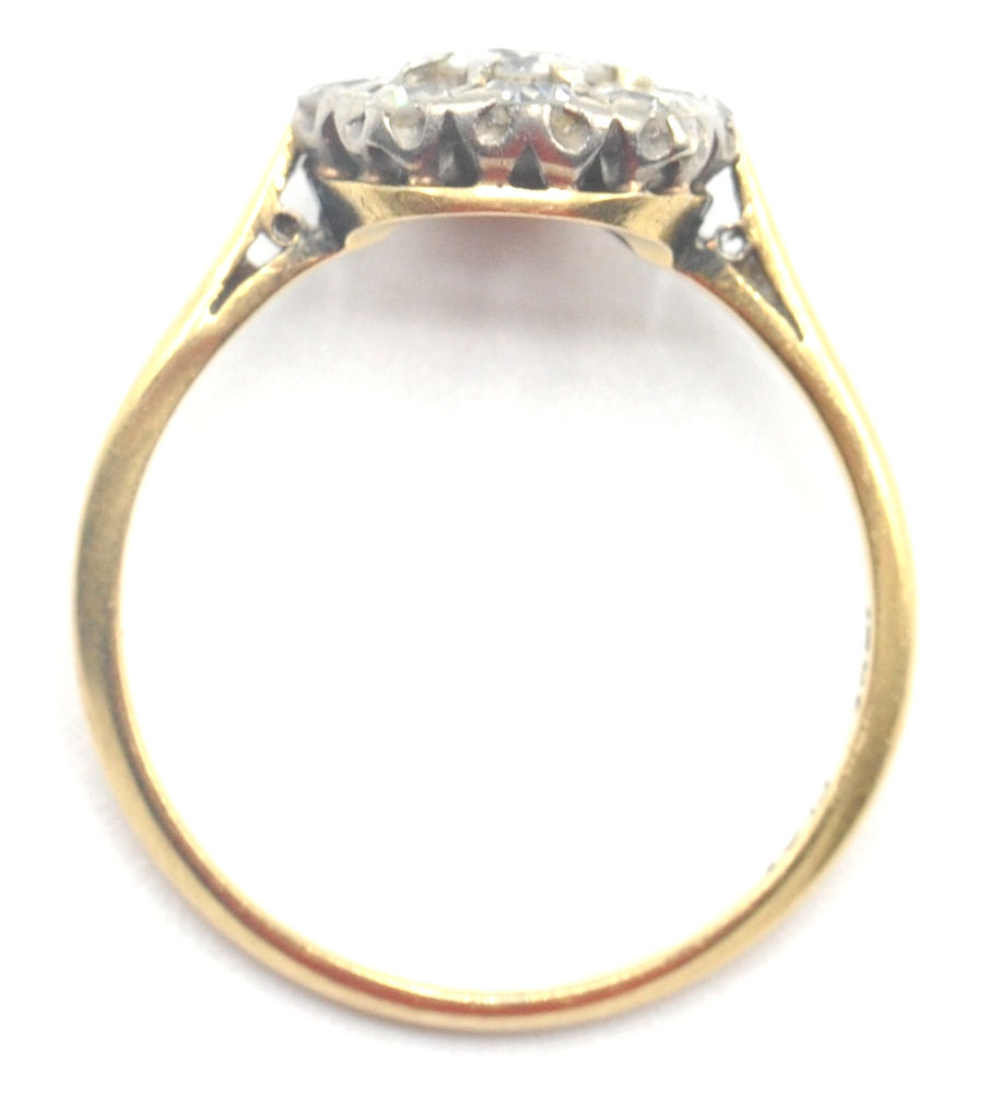 GOLD PLATINUM DIAMOND RING - Image 7 of 10