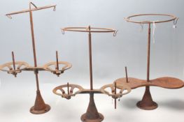 19TH CENTURY VICTORIAN GLOVE FACTORY BOBBIN STANDS