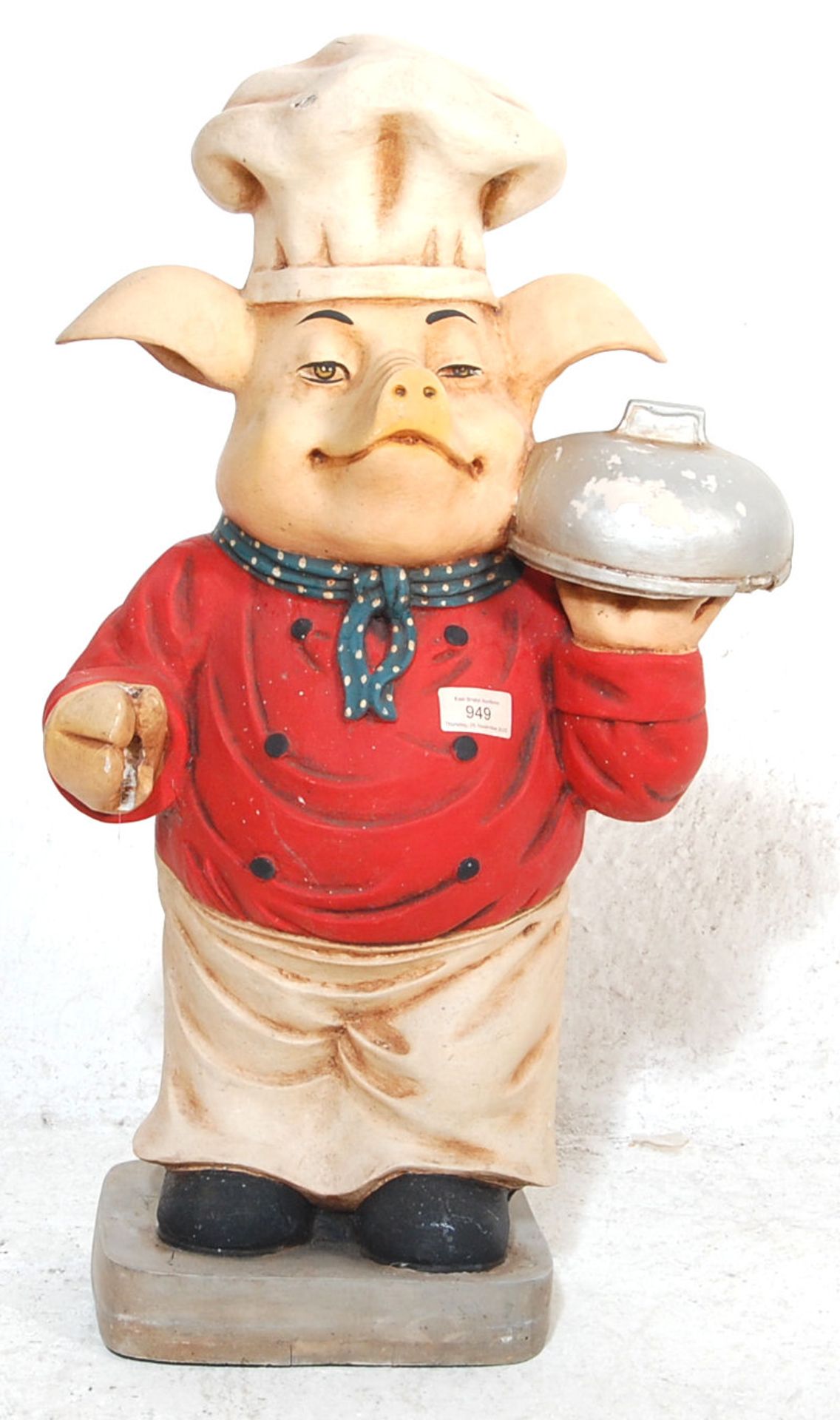 A RETRO 20TH CENTURY ADVERTISING POINT OF SALE PIG CHEF - Bild 3 aus 8