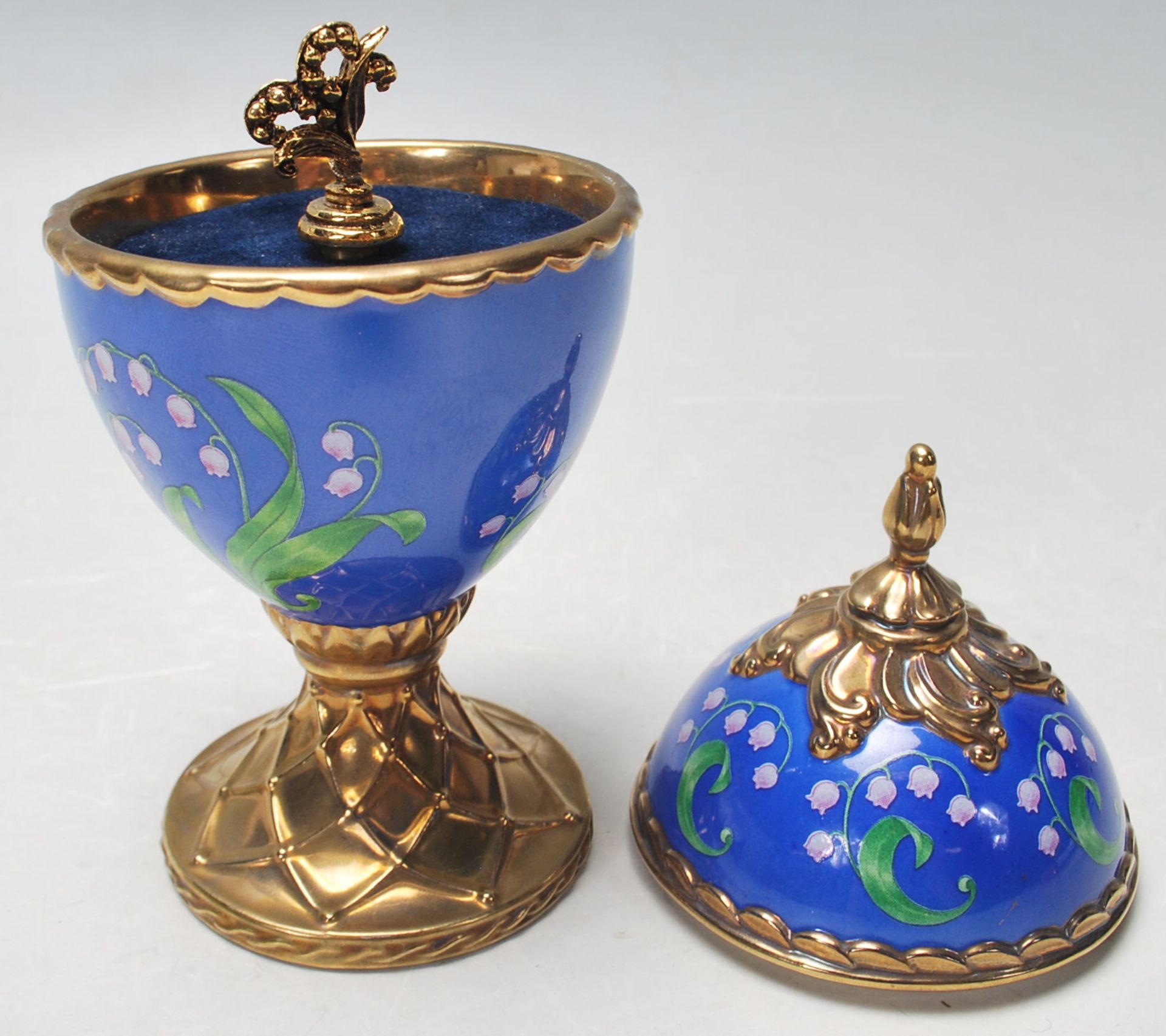FABERGE EGG - HOUSE OF FABERGE - MUSICAL EGG - LILY OF THE VALLEY - TCHIAKOVSKY’S DANCE OF THE SUGAR - Image 3 of 5
