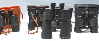 FIVE 20TH CENTURY VINTAGE BINOCULARS