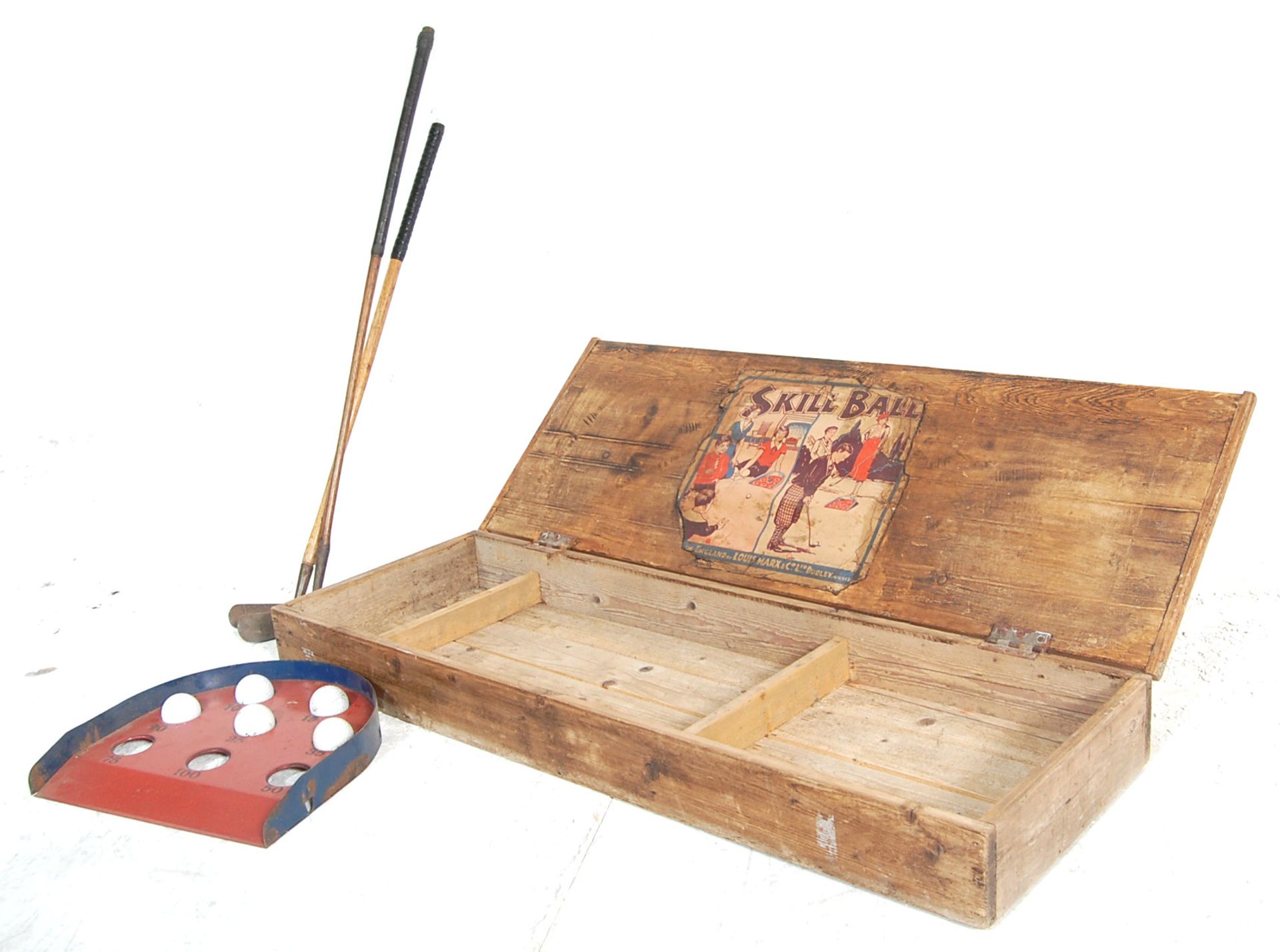 VINTAGE EARLY 20TH CENTURY SKILL BALL GOLF GAME - Bild 3 aus 3