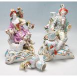 19TH CENTURY VICTORIAN CONTINENTAL FIGURINES FINELY DECORATED