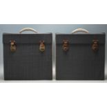 SELECTA - MATCHING PAIR TWO TONE RECORD CARRY CASES