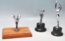 COLLECTION OF ROLLS ROYCE CHROME SPIRIT OF ECSTASY MASCOTS