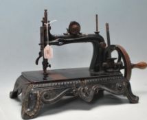A VICTORIAN ENAMELLED SEWING MACHINE BY BRUNONIA