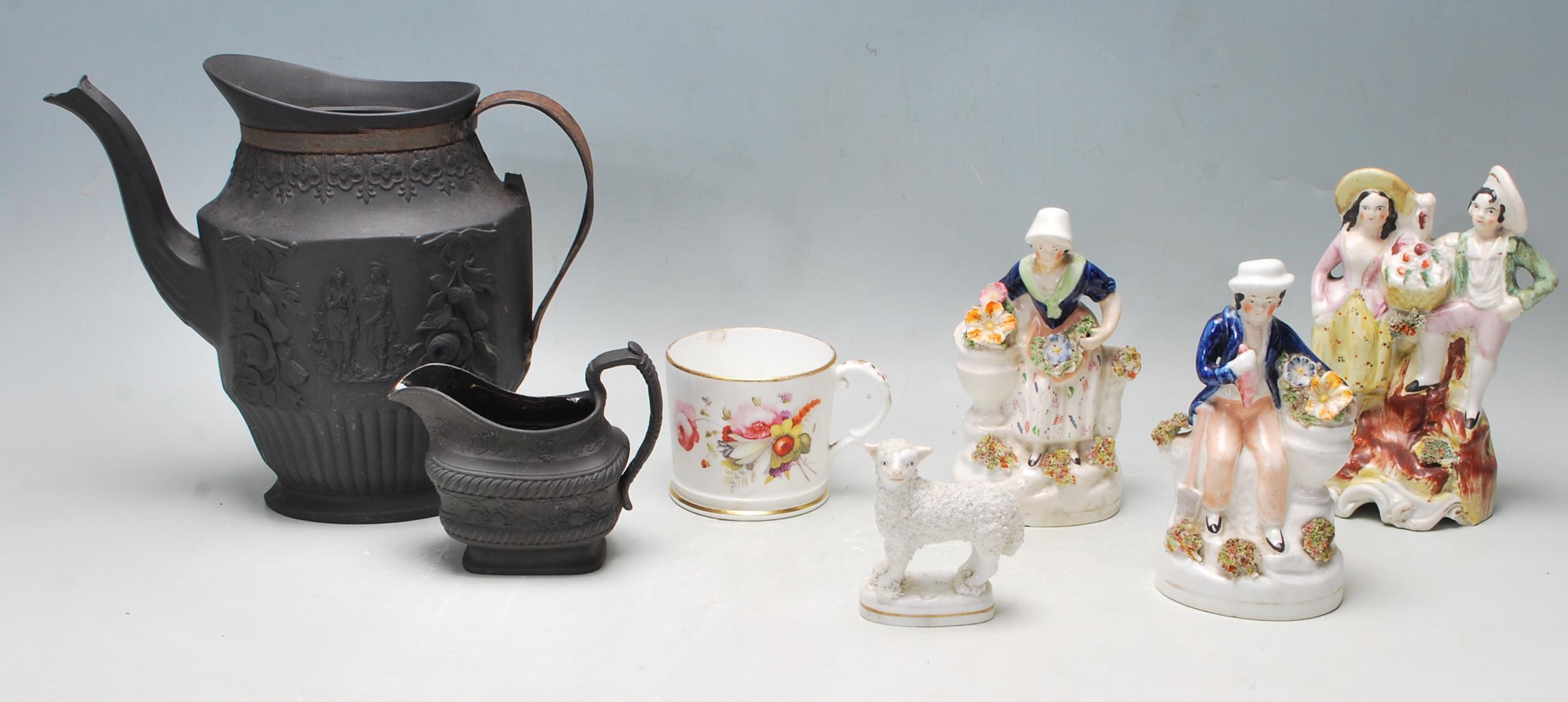 A COLLECTION OF ANTIQUE 19TH CENTURY VICTORIAN AND LATER PORCELAIN