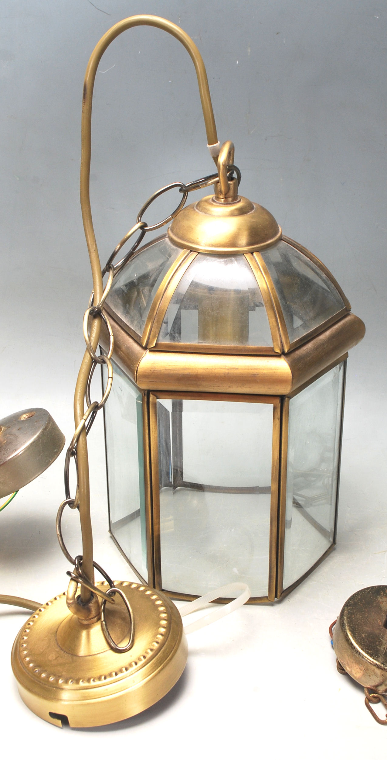 THREE LATE 20TH CENTURY ANTIQUE STYLE PORCHES LAMP / LANTERN - Image 3 of 7