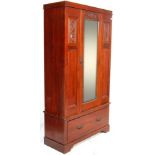 EDWARDIAN WALNUT SINGLE WARDROBE ARMOIRE