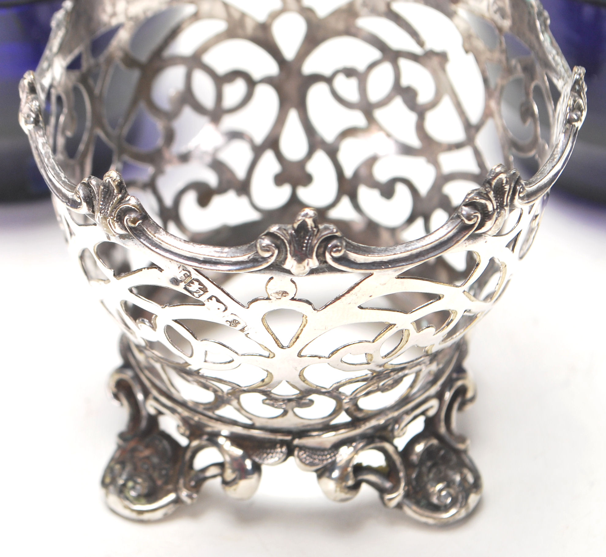 VINTAGE SILVER PLATED TABLE SALTS - Image 9 of 10