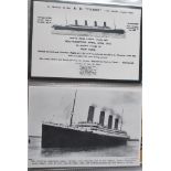 RMS TITANIC WHITE STAR LINE INTEREST POSTCARDS