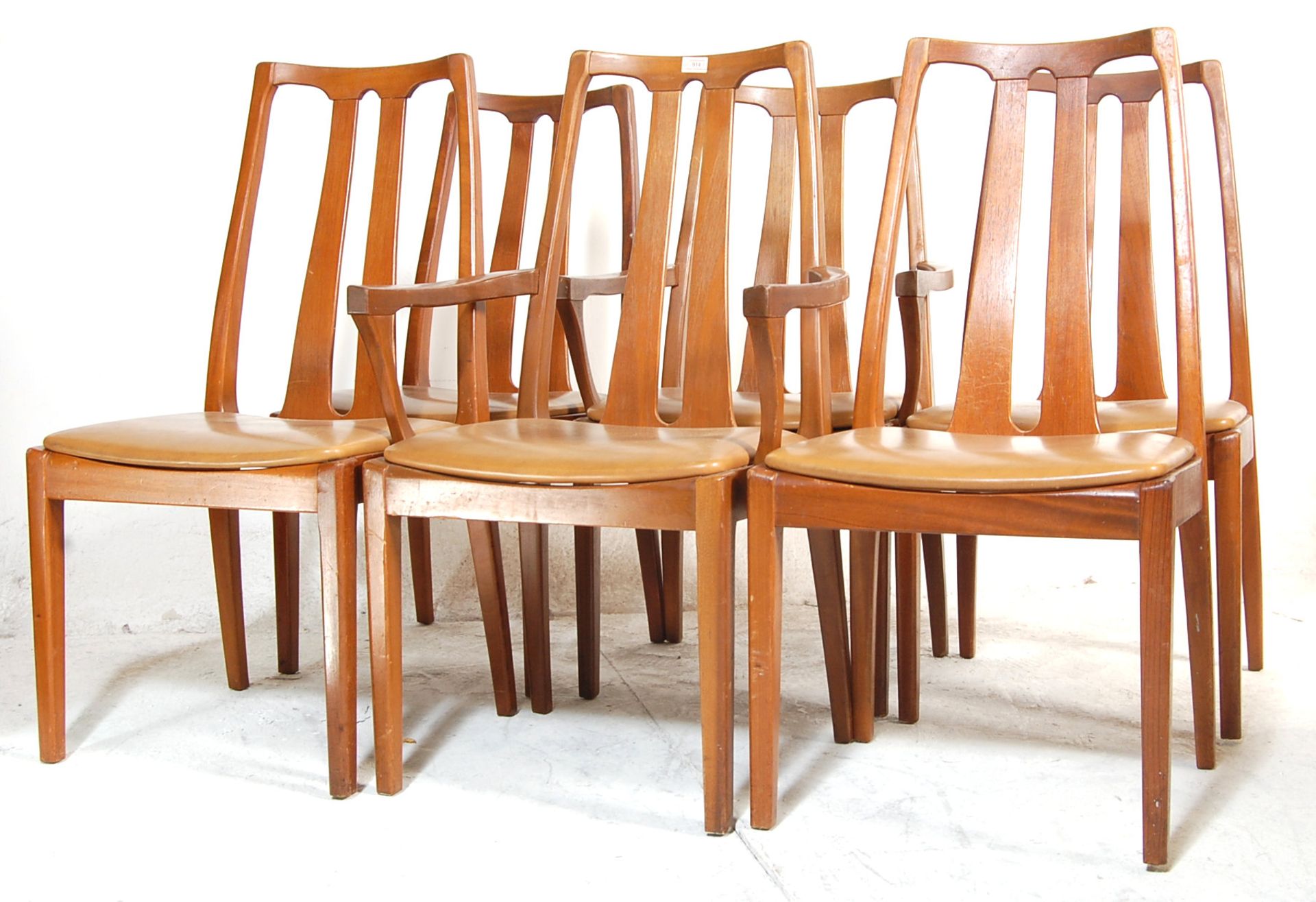 SET OF SIX TEAK 1970'S NATHAN DINING CHAIRS - Bild 4 aus 4