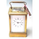 20TH CENTURY FRENCH BRASS REPEATER CARRIAGE CLOCK