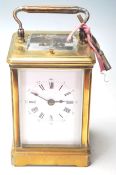 20TH CENTURY FRENCH BRASS REPEATER CARRIAGE CLOCK