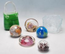 RETRO VINTAGE STURIO ART GLASS PAPERWEIGHTS / GLASS BOWL