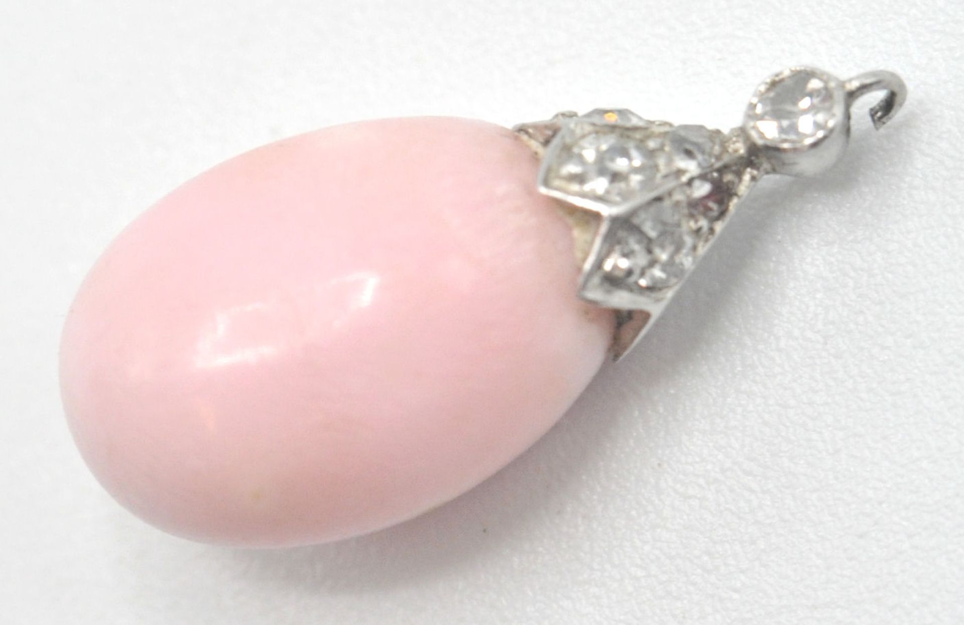 EARLY 20TH CENTURY CONCH PEARL AND DIAMOND PENDANT