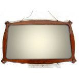 1920’S ART DECO OAK FRAME MIRROR