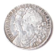 17TH CENTURY KING WILLIAM III 40 SHILLING COIN / SILVER COIN