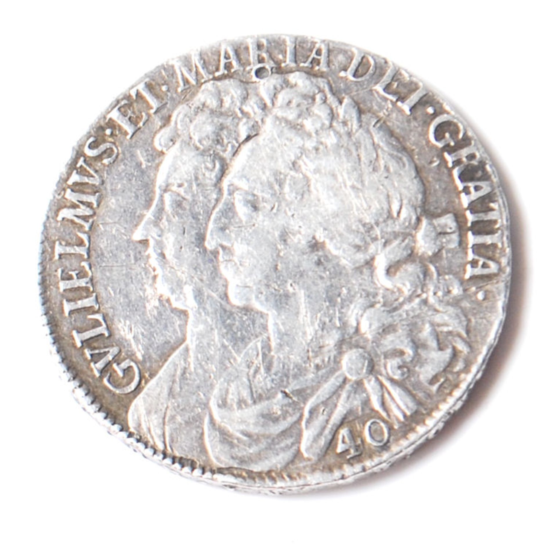 17TH CENTURY KING WILLIAM III 40 SHILLING COIN / SILVER COIN