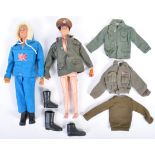 TWO ORIGINAL VINTAGE PALITOY MADE ACTION MAN WITH OUTFITS