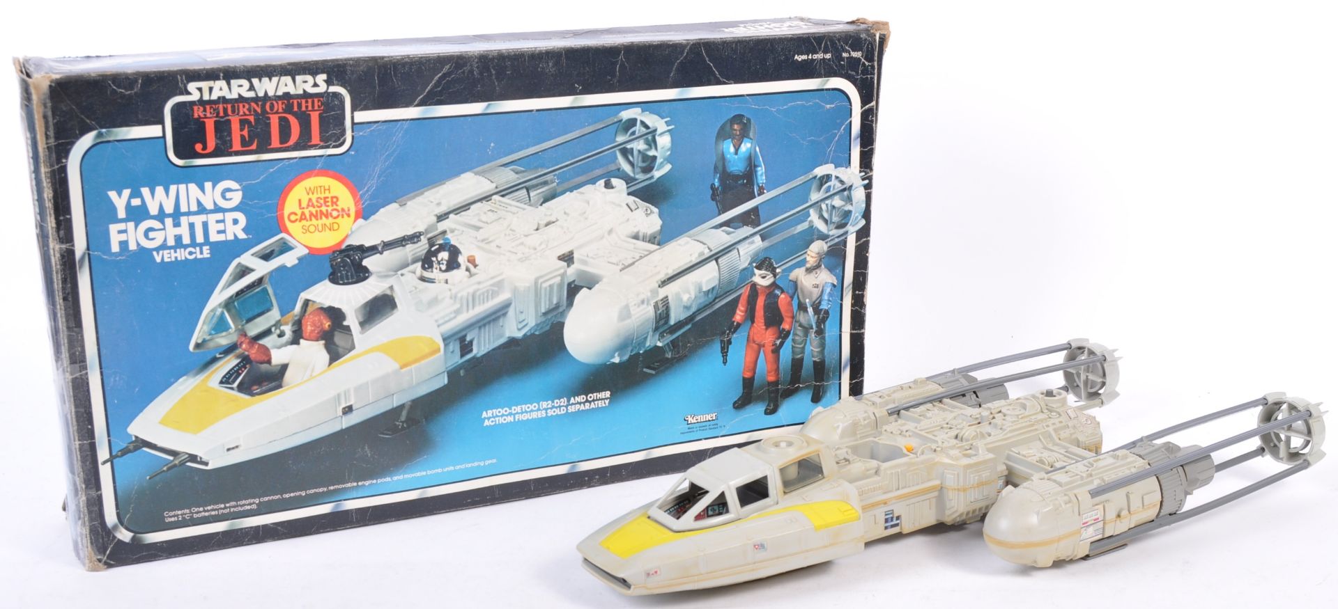 VINTAGE STAR WARS Y-WING FIGHTER ACTION FIGURE PLAYSET