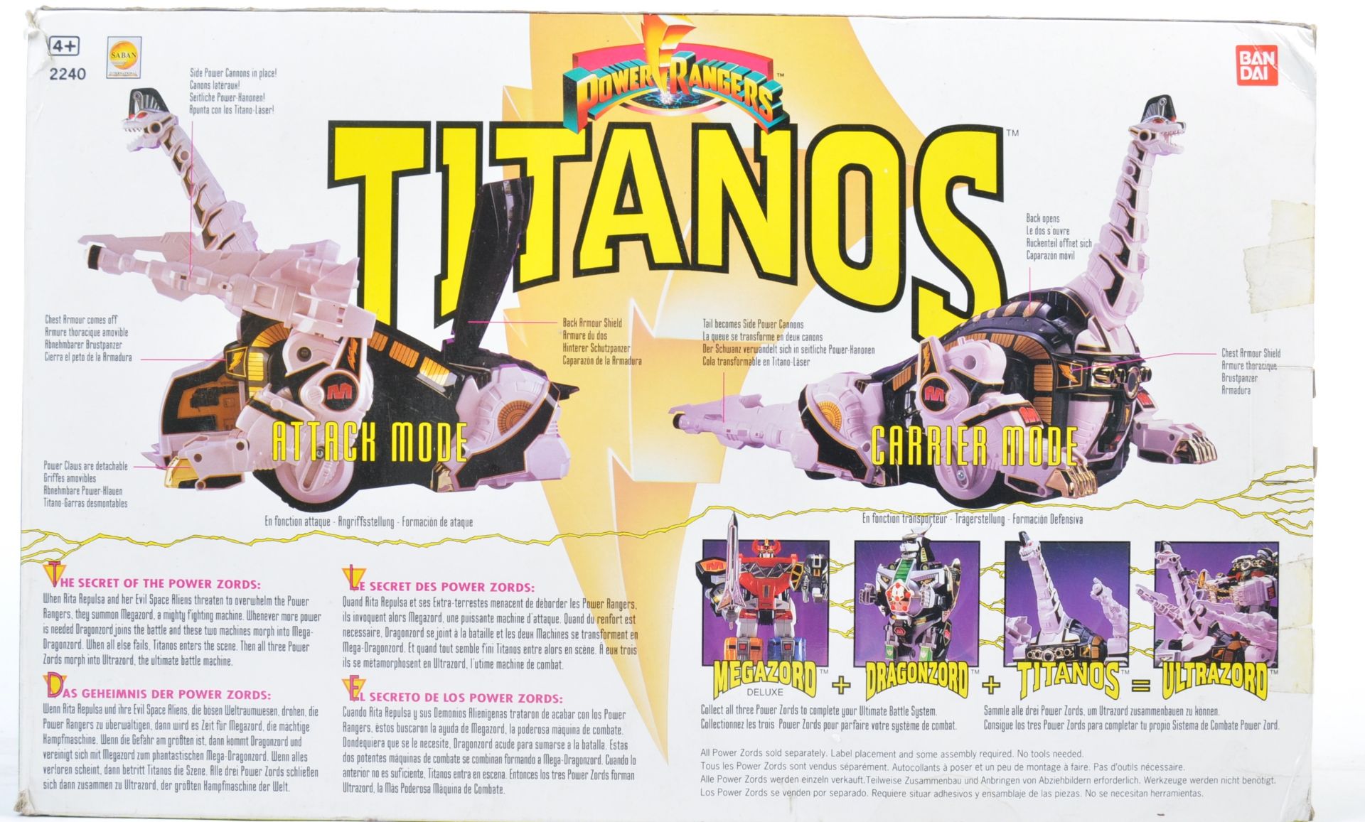 BOXED 1990'S BANDAI MADE POWER RANGERS TITANOS - Bild 3 aus 5