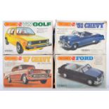 COLLECTION OF X4 MATCHBOX AMT 1/25 SCALE MODEL KITS