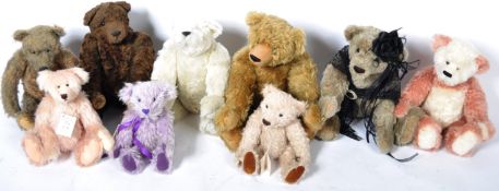 COLLECTION OF X9 ASSORTED ARTIST TEDDY BEARS