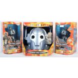 COLLECTION OF DOCTOR WHO CYBERMAN FIGURES & HELMET