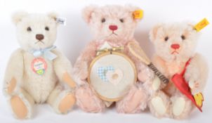 COLLECTION OF X3 ORIGINAL STEIFF TEDDY BEARS