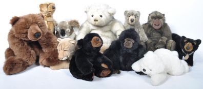 COLLECTION OF X13 ASSORTED WILD ANIMAL TEDDY BEARS