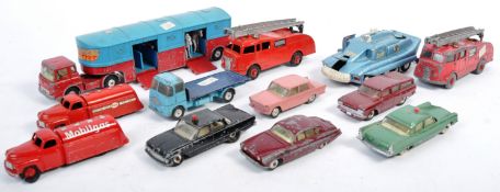 COLLECTION OF X12 VINTAGE CORGI TOYS AND DINKY DIE