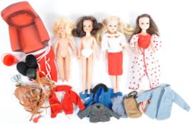 COLLECTION OF VINTAGE PEDIGREE SINDY DOLLS, CLOTHING & ITEMS