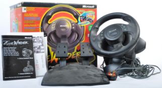 MICROSOFT SIDEWINDER FORCE FEEDBACK STEERING WHEEL AND PEDALS