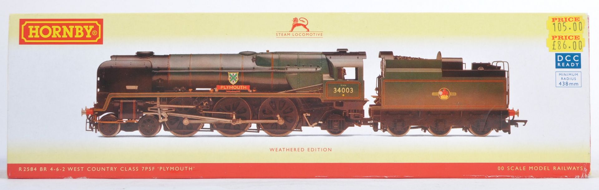 HORNBY 00 GAUGE R2584 ' PLYMOUTH ' WEATHERED EDITION LOCOMOTIVE