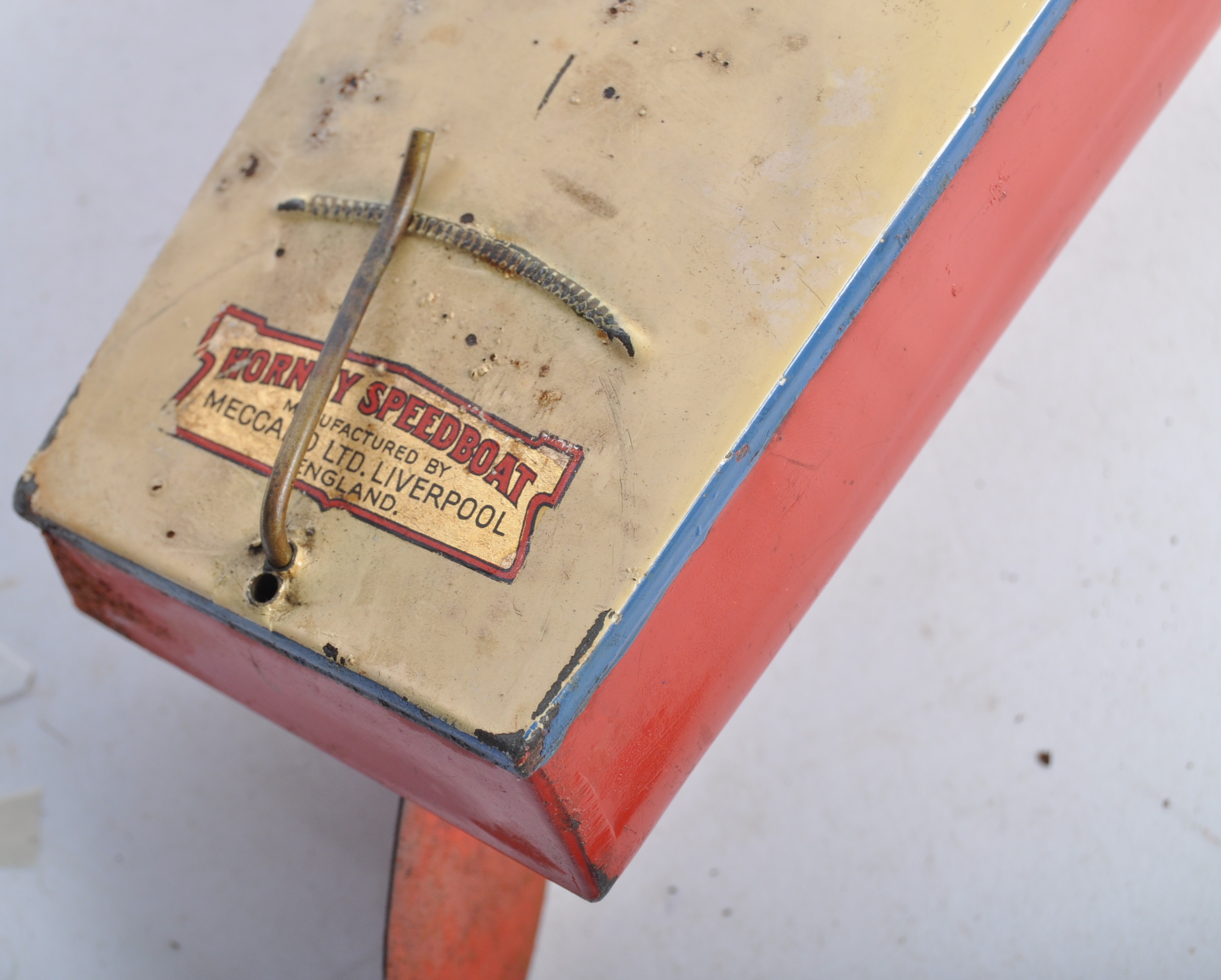 ORIGINAL VINTAGE HORNBY SPEEDBOAT VENTURE CLOCKWOR - Image 5 of 6