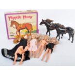 ORIGINAL PALITOY MADE PIPPA'S PONY AND DOLLS