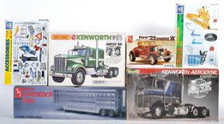 COLLECTION OF ASSORTED VINTAGE PLASTIC MODEL VEHICLE KITS