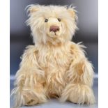 LIMITED EDITION MERRYTHOUGHT LONG HAIR TEDDY BEAR WITH GROWLER