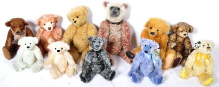 COLLECTION OF X11 ARTIST DESIGN TEDDY BEARS